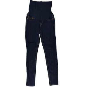 True Religion Maternity Skinny Jeans Women's 30 Dark Blue
